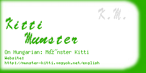 kitti munster business card